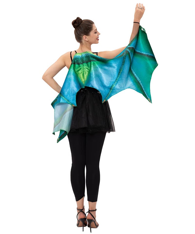 Seasons Halloween Women Dragon Cape Wings,Green or Purple (One Size Fits Most) (Green) - Image 4